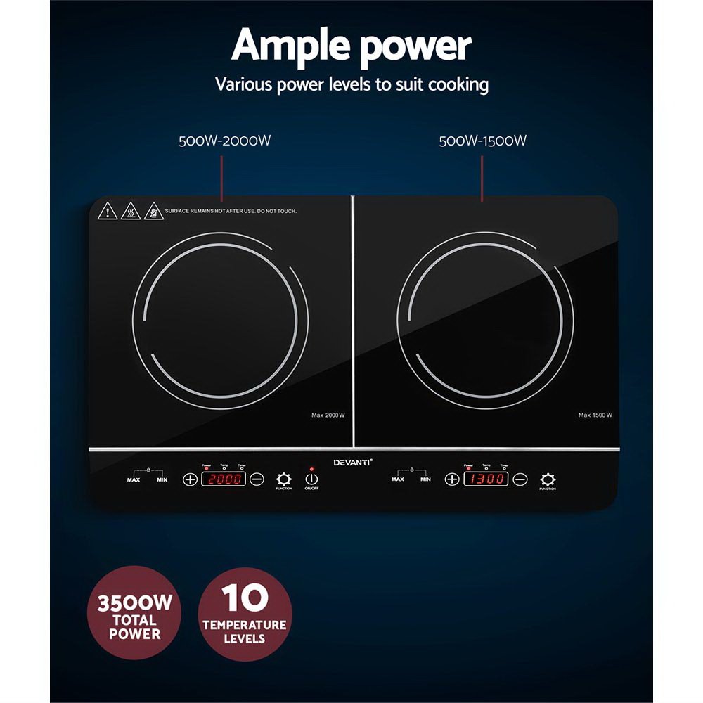 Devanti Portable Induction Cooktop 60cm Portable Cooker 15A Plug - CT-IN-D-YL-DC05 Devanti Portable Induction Cooktop 60cm Portable Cooker 15A Plug - Image 5