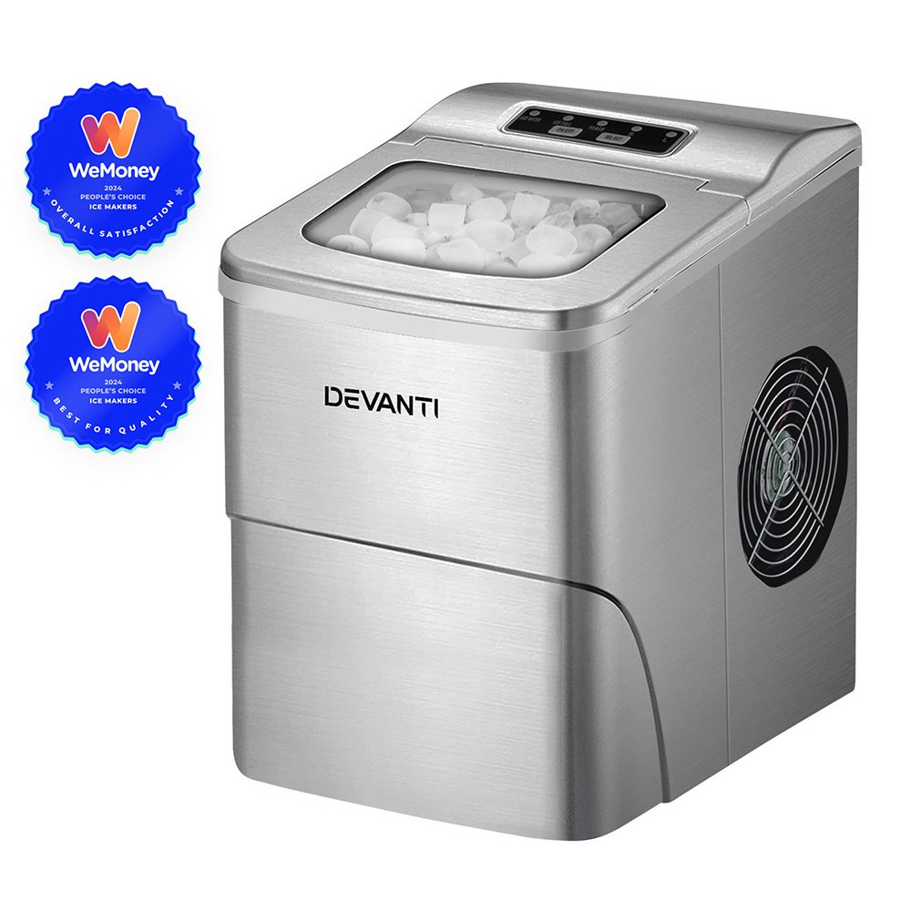 Devanti Portable Ice Cube Maker - Silver - IM-ZB-12B-RD Devanti Portable Ice Cube Maker - Silver - Image 8