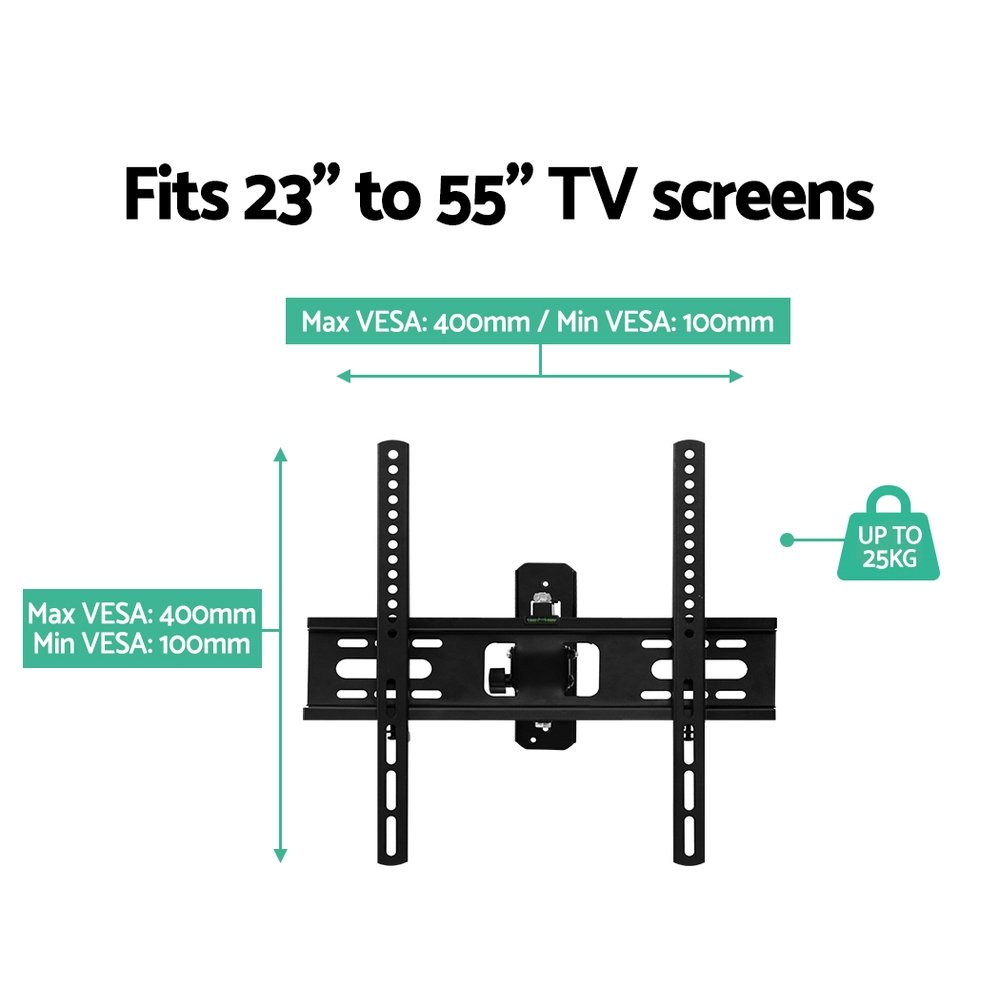Artiss TV Wall Mount Bracket for 23"-55" LED LCD TVs Full Motion Strong Arms - TV-MOUN-B-SINGLE-21AT Artiss TV Wall Mount Bracket for 23"-55" LED LCD TVs Full Motion Strong Arms - Image 4