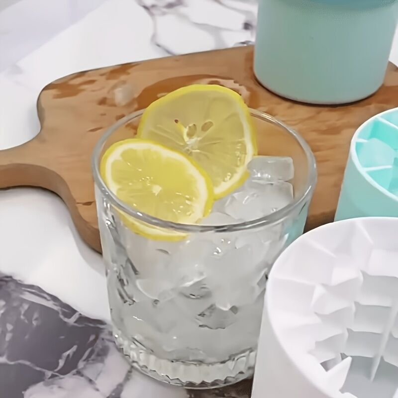 1 pc white+yellow Silicone Ice Cube Cup – Freezable & Reusable Ice Maker, Perfect for Home, Bar, Pub, Club, and Outdoor Summer Drinks in Light Blue, Ideal for Cocktails and Fresh Fruit Infusions - V1102-GJZBB003 1 pc white+yellow Silicone Ice Cube Cup – Freezable & Reusable Ice Maker, Perfect for Home, Bar, Pub, Club, and Outdoor Summer Drinks in Light Blue, Ideal for Cocktails and Fresh Fruit Infusions - Image 6