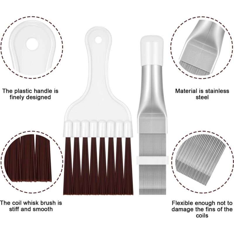 2 pcs Air Conditioner Condenser Fin Comb, Fin Cleaning Brush Air Conditioner Fin Cleaner Refrigerator Coil Cleaning - V1188-MS-227-2397 2 pcs Air Conditioner Condenser Fin Comb, Fin Cleaning Brush Air Conditioner Fin Cleaner Refrigerator Coil Cleaning - Image 3