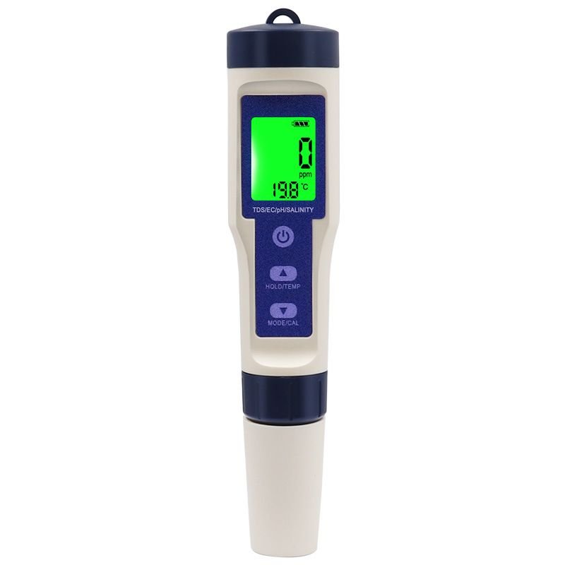 PH Meter & TDS Meter Digital Water Tester 5 in 1 Salinity Tester PH Temp EC and TDS Meter,PH Meter for Water with LCD Backlit,Water Testing Kits for Drinking Water,