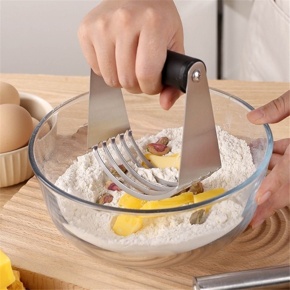 2 pack Stainless Steel Dough Blender Pastry Cutter Flour Mixer Kitchen Handheld Professional Dough Blender - V1192-AZ-W-8659 2 pack Stainless Steel Dough Blender Pastry Cutter Flour Mixer Kitchen Handheld Professional Dough Blender - Image 3