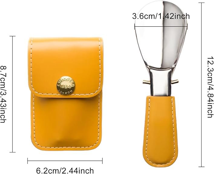1 Piece Stainless Steel Shoe Horn Durable Extra Strong Yellow - V1258-DP02-BOL-99 1 Piece Stainless Steel Shoe Horn Durable Extra Strong Yellow - Image 2