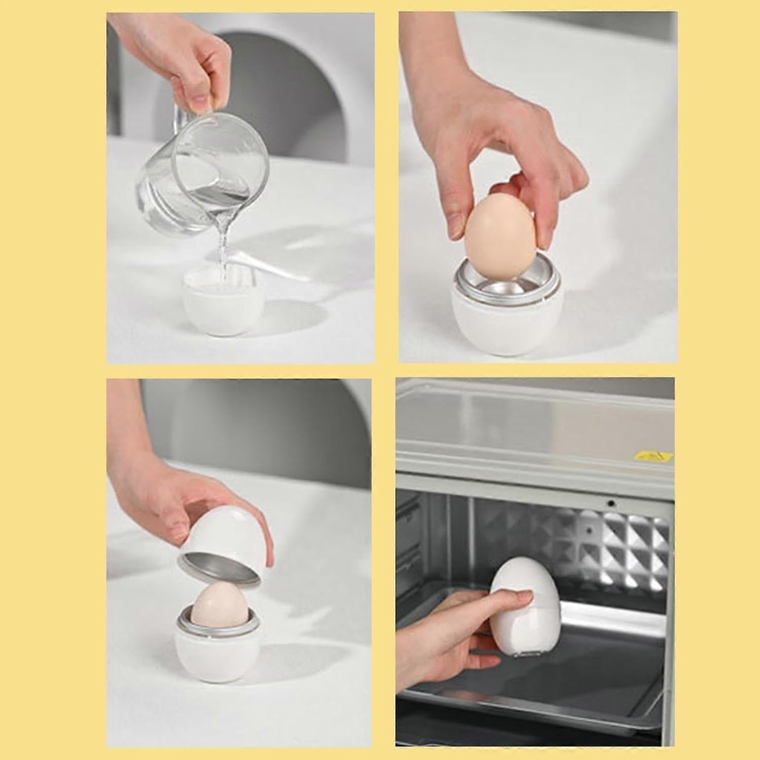 1/4 Egg Microwave Cooker with Lid, Quick Boiled Egg Maker - V1263-JX-4937 1/4 Egg Microwave Cooker with Lid, Quick Boiled Egg Maker - Image 4