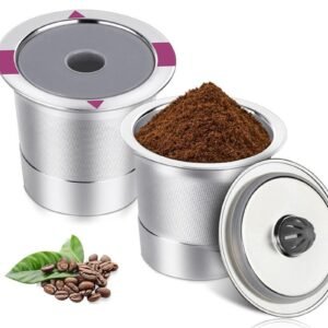 2 PCS Stainless Steel Coffee Filter Pods Compatible With Keurig 1.0 2.0 Reusable K Cups