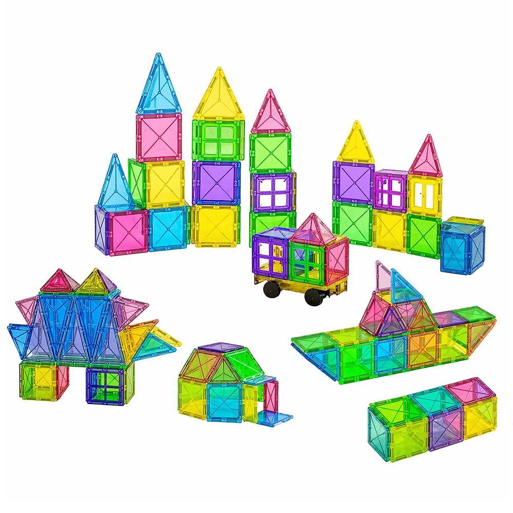 Keezi 120pcs Kids Magnetic Tiles Blocks Building Educational Toys Children Gift - PLAY-MAGNETIC-120 Keezi 120pcs Kids Magnetic Tiles Blocks Building Educational Toys Children Gift - Image 2
