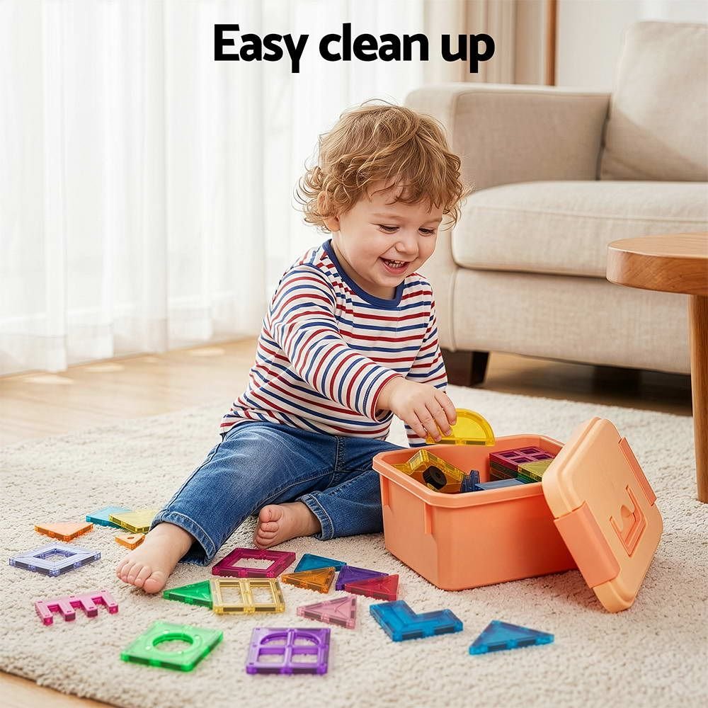 Keezi 120pcs Kids Magnetic Tiles Blocks Building Educational Toys Children Gift - PLAY-MAGNETIC-120 Keezi 120pcs Kids Magnetic Tiles Blocks Building Educational Toys Children Gift - Image 4