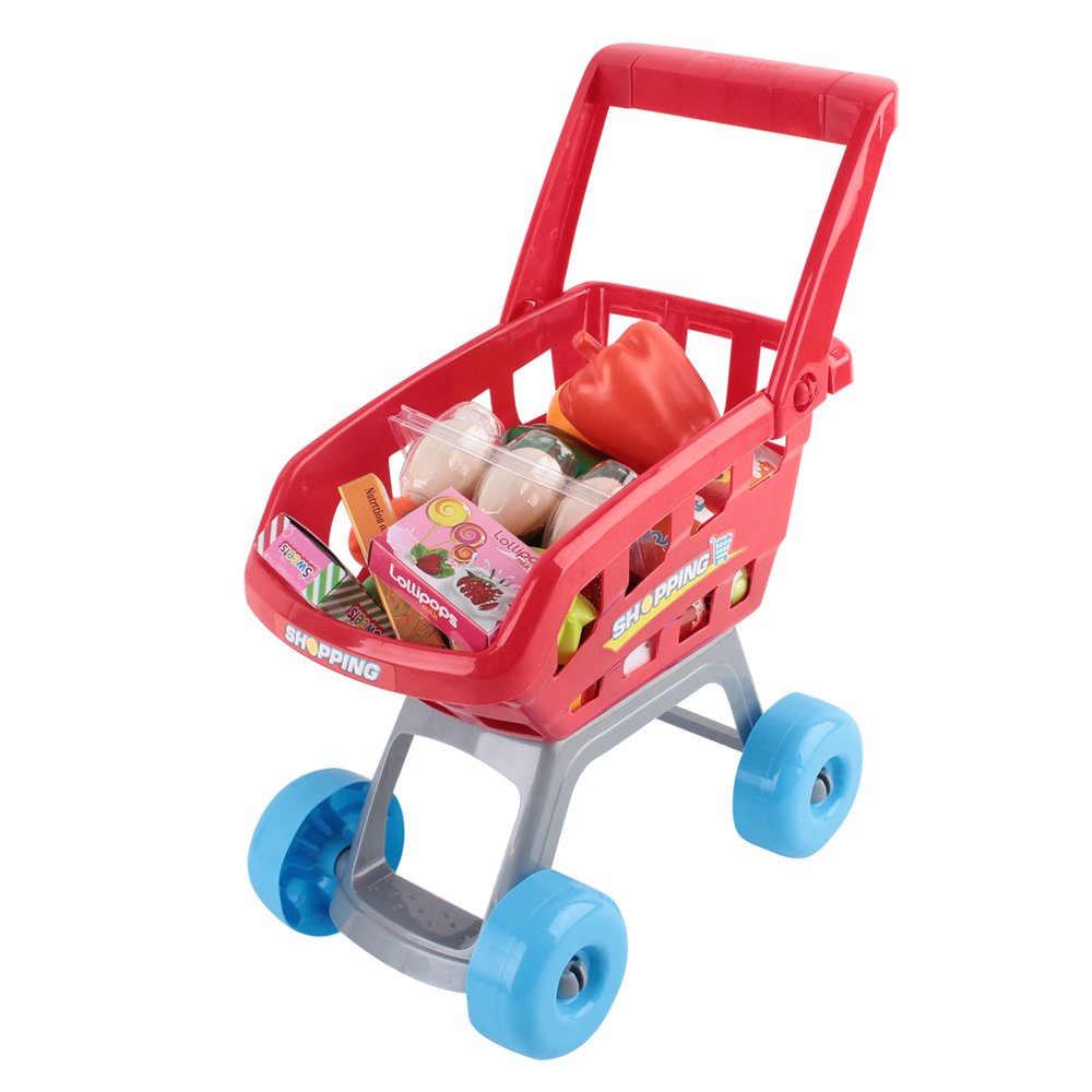 Keezi Kids Pretend Role Play Supermarket 24 Piece Playset Cash Register Trolley - PLAY-MARKET-TROLLEY Keezi Kids Pretend Role Play Supermarket 24 Piece Playset Cash Register Trolley - Image 5