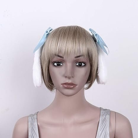 1 Pair Blue Girls Bunny Plush Lop Ears Hair Clip Rabbit Furry Ears Ribbon Bow-knot Hair Clamp Hairpin Cosplay Headwear Easy to Wear Ornaments, Hair Accessories - V1258-DP02-A-629 1 Pair Blue Girls Bunny Plush Lop Ears Hair Clip Rabbit Furry Ears Ribbon Bow-knot Hair Clamp Hairpin Cosplay Headwear Easy to Wear Ornaments, Hair Accessories - Image 3