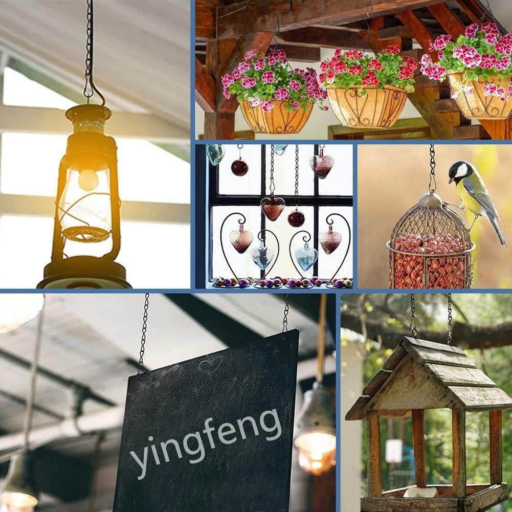 10 Pack 9.5 Inch Black Hanging Chains, Garden Plant Hangers for Hanging Bird Feeders, Billboards, Chalkboards, Basket, Planters, Lanterns, Wind Chimes and Decorative Ornaments Etc. - V1258-DP02-B-432 10 Pack 9.5 Inch Black Hanging Chains, Garden Plant Hangers for Hanging Bird Feeders, Billboards, Chalkboards, Basket, Planters, Lanterns, Wind Chimes and Decorative Ornaments Etc. - Image 2