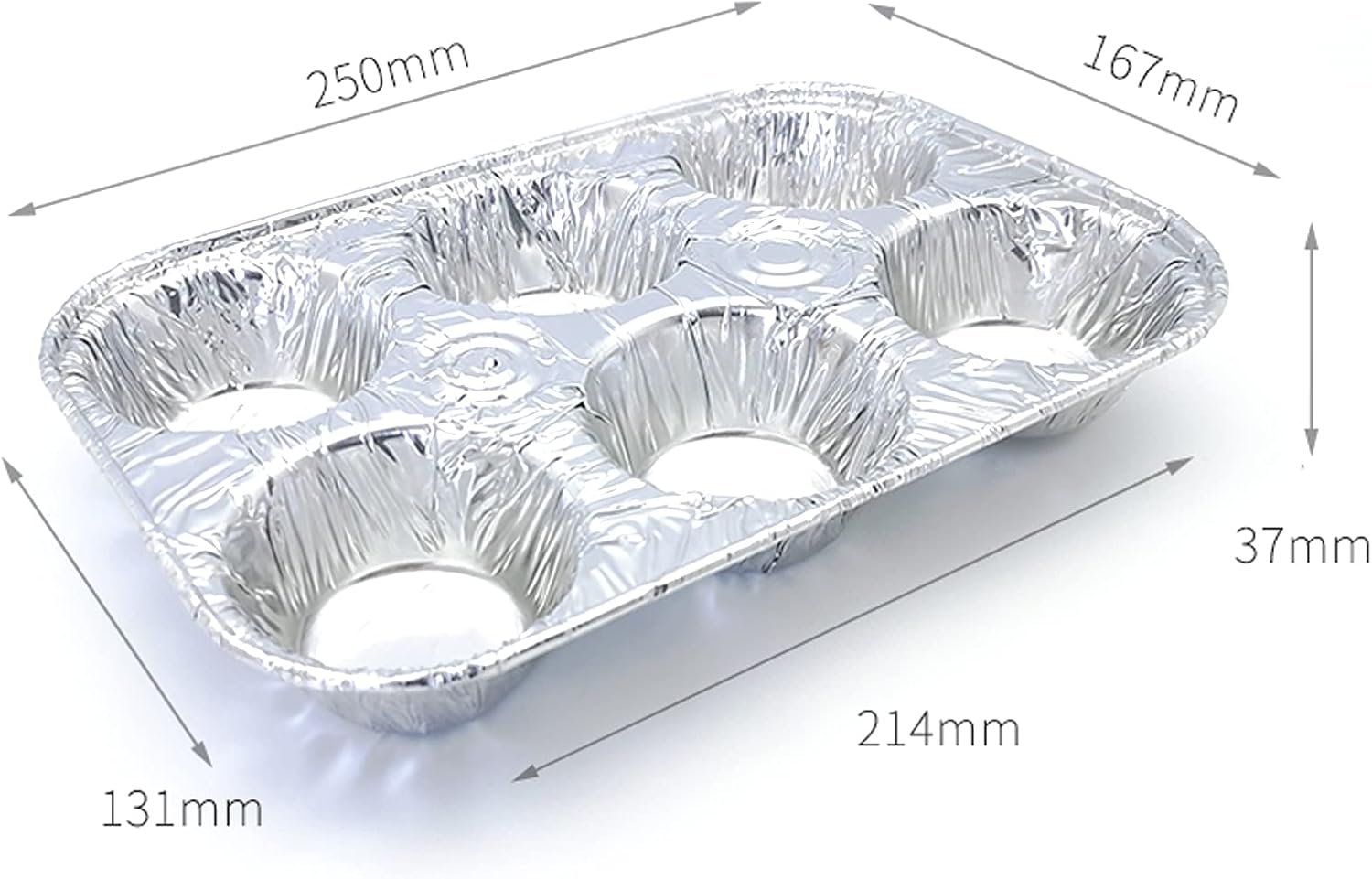 (10pack Muffin Pan 6-Cup Cupcake Aluminum Pans Favorite Muffin Tin Size for Baking Cupcakes Muffins and Mini Pies - Standard Size - V1258-DP02-WO-147 (10pack Muffin Pan 6-Cup Cupcake Aluminum Pans Favorite Muffin Tin Size for Baking Cupcakes Muffins and Mini Pies - Standard Size - Image 3
