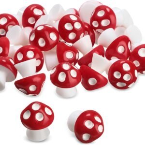 24 Pcs Mini Resin Mushrooms Tiny Mushroom Miniature igurines airy Wild Garden Supplies Small Mushrooms Micro Model Decoration Landscape Crat Accessories or DIY Home Dollhouse Handmade Decor