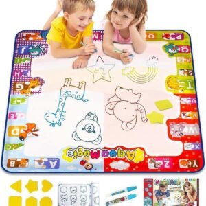 Water Doodle Mat, Large babies Painting Mat, Clean Drawing Mat with Neon Colors, Educational Toys for 3 4 5 6 Year Old babies babiess Boys Girls