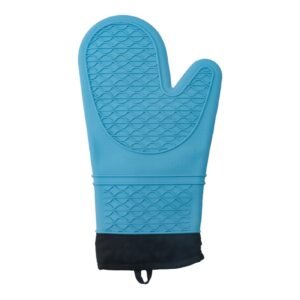 1Pc Oven Mitt Silicone Extra Length - Sky Blue