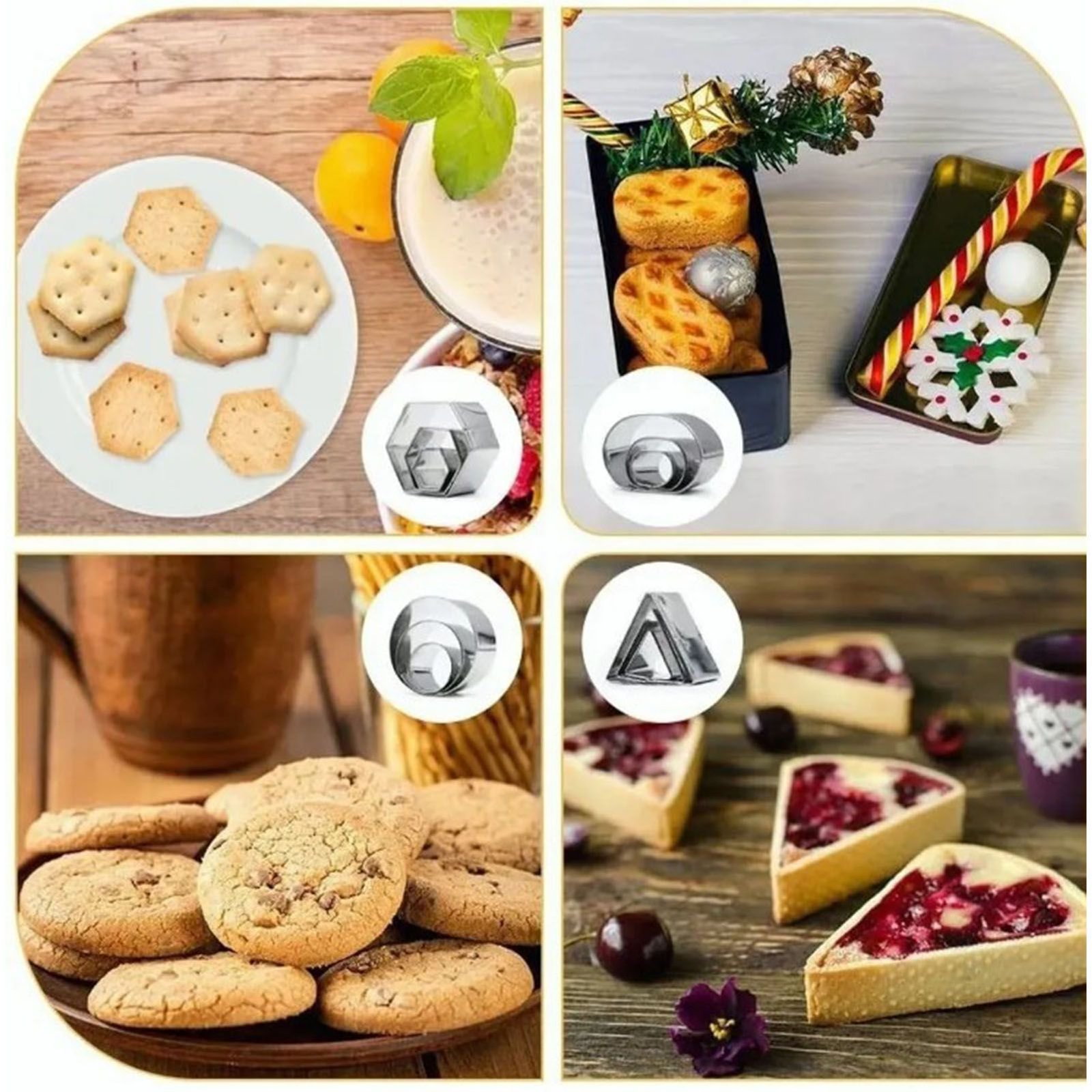 24pcs Metal Biscuit Cutters Set Food Grade BPA Free Stainless Steel Biscuit Molds for Biscuits Chocolate Cake - V1294-YM0626-3118220315011 24pcs Metal Biscuit Cutters Set Food Grade BPA Free Stainless Steel Biscuit Molds for Biscuits Chocolate Cake - Image 6