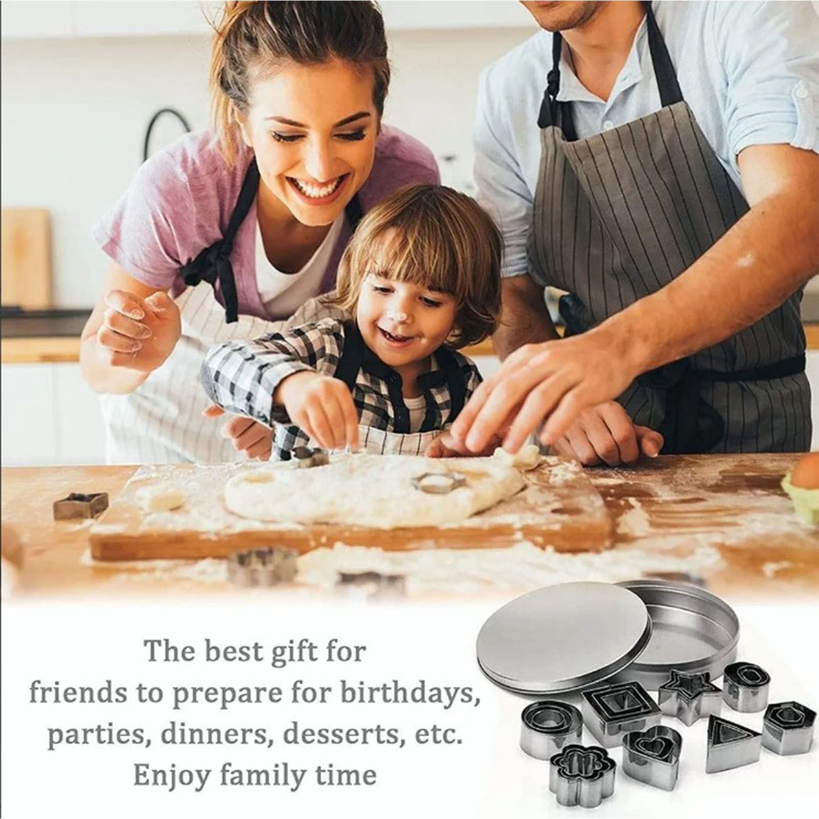 24pcs Metal Biscuit Cutters Set Food Grade BPA Free Stainless Steel Biscuit Molds for Biscuits Chocolate Cake - V1294-YM0626-3118220315011 24pcs Metal Biscuit Cutters Set Food Grade BPA Free Stainless Steel Biscuit Molds for Biscuits Chocolate Cake - Image 12