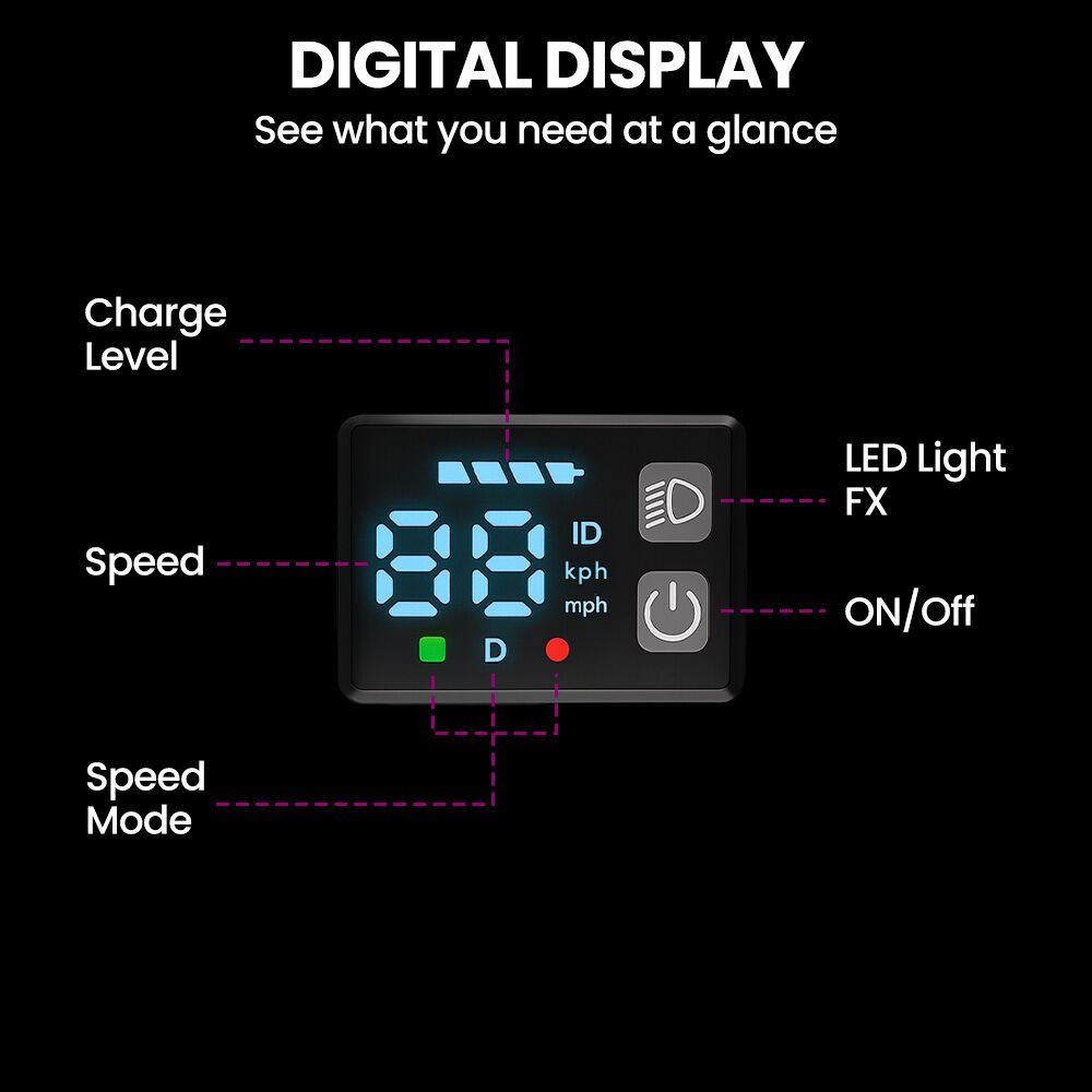 ALPHA Edge Electric Scooter Kids/Teens, 16km/h Max, Adjustable Height, UL Certified, AU Compliant, Dual Brakes, Bluetooth Music, LED, Pink - V219-TRNESCAL2PKA ALPHA Edge Electric Scooter Kids/Teens, 16km/h Max, Adjustable Height, UL Certified, AU Compliant, Dual Brakes, Bluetooth Music, LED, Pink - Image 5