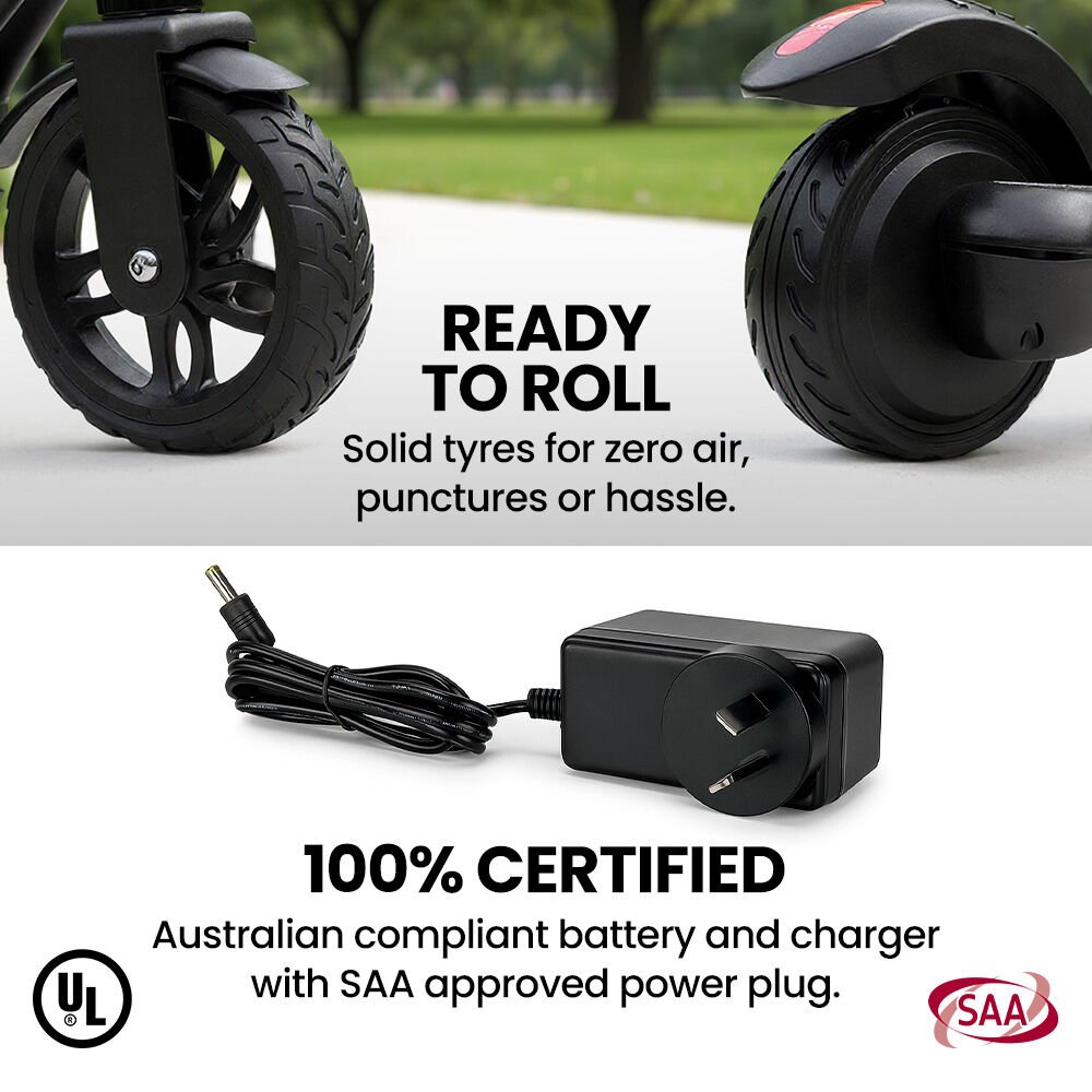 ALPHA Edge Electric Scooter Kids/Teens, 16km/h Max, Adjustable Height, UL Certified, AU Compliant, Dual Brakes, Bluetooth Music, LED, Pink - V219-TRNESCAL2PKA ALPHA Edge Electric Scooter Kids/Teens, 16km/h Max, Adjustable Height, UL Certified, AU Compliant, Dual Brakes, Bluetooth Music, LED, Pink - Image 9