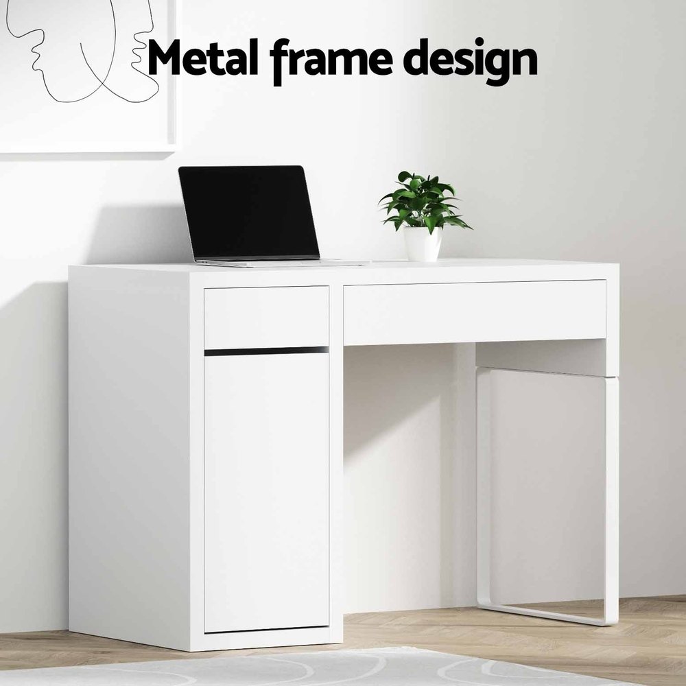Artiss Computer Desk Drawer Cabinet White - DESK-DRAW-105-WH-AB Artiss Computer Desk Drawer Cabinet White - Image 4