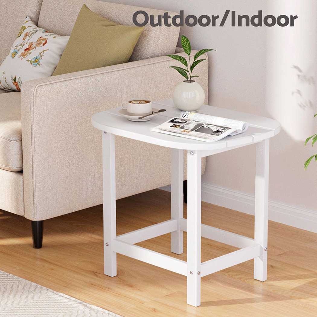 Gardeon Outdoor Coffee Side Table HDPE Desk Patio Furniture Camping Garden White - FF-BEACH-DESK-HE-WH Gardeon Outdoor Coffee Side Table HDPE Desk Patio Furniture Camping Garden White - Image 6