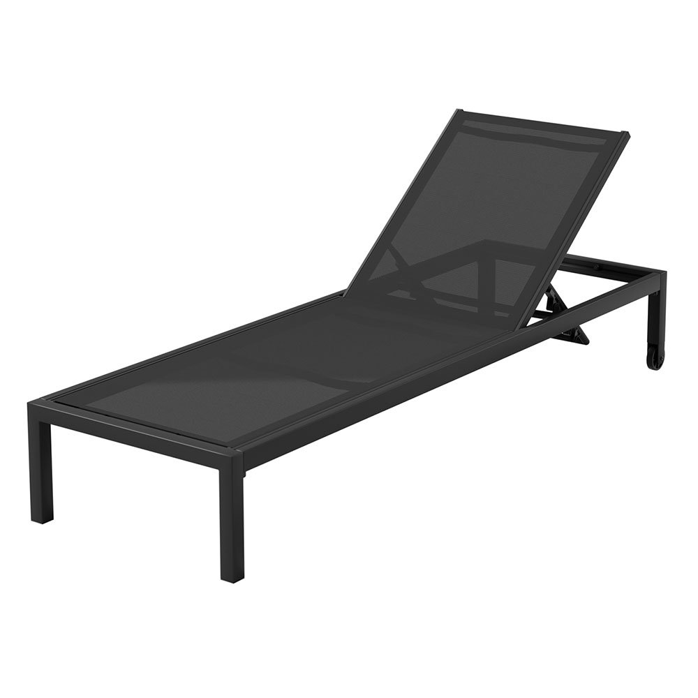 Gardeon Sun Lounge Outdoor Lounger Aluminium Folding Beach Chair Wheels Black - FF-LOUNGE-ALU-WHEEL-BK Gardeon Sun Lounge Outdoor Lounger Aluminium Folding Beach Chair Wheels Black - Image 7