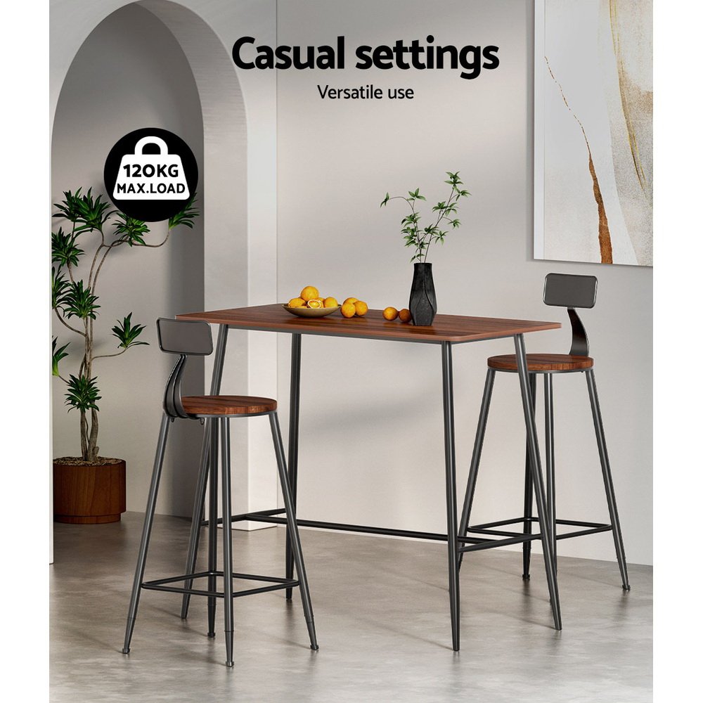Artiss Halle Bar Table 120CM Rectangular - FUR-S-BAR-TAB-02-WD Artiss Halle Bar Table 120CM Rectangular - Image 4