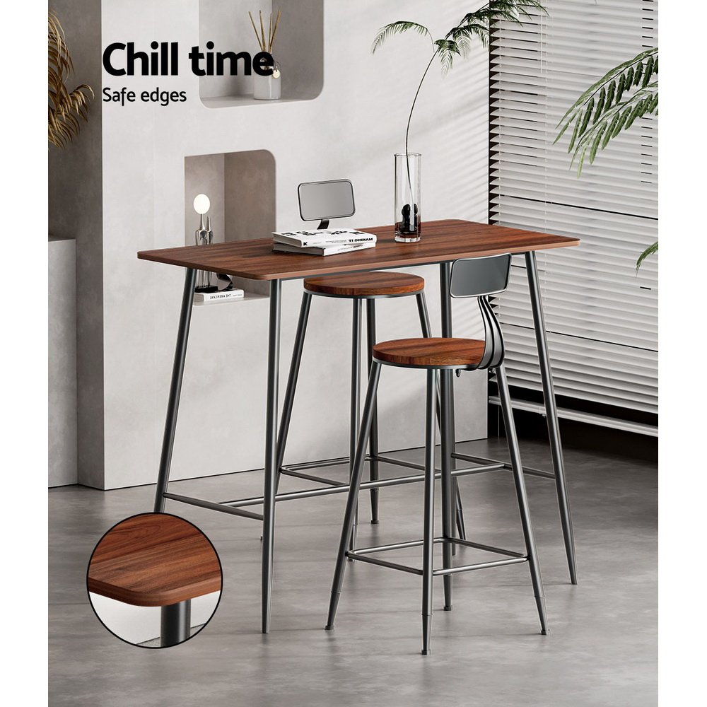Artiss Halle Bar Table 120CM Rectangular - FUR-S-BAR-TAB-02-WD Artiss Halle Bar Table 120CM Rectangular - Image 5