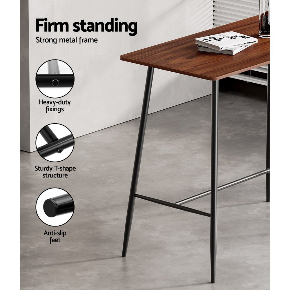 Artiss Halle Bar Table 120CM Rectangular - FUR-S-BAR-TAB-02-WD Artiss Halle Bar Table 120CM Rectangular - Image 6
