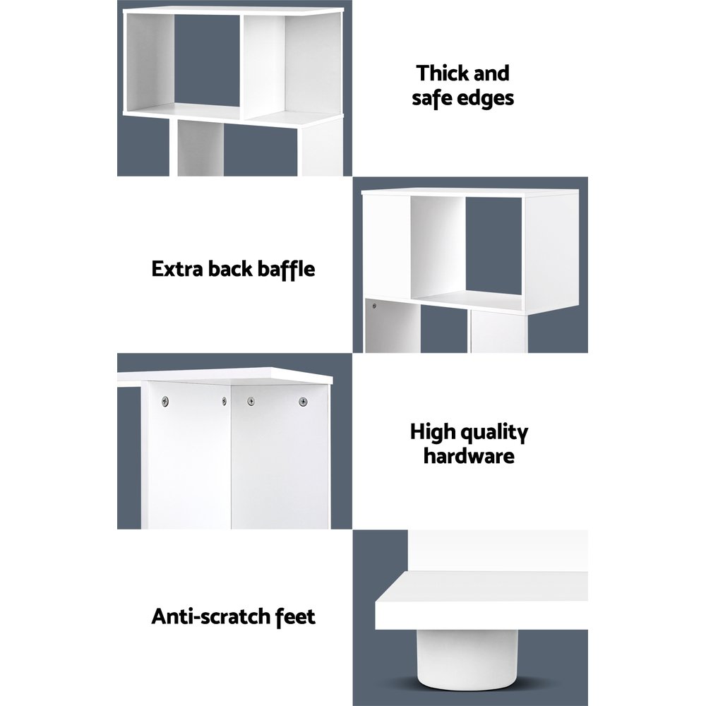 Artiss Bookshelf 3 Tiers - NINA White - FURNI-E-DIS-AKEI-WH Artiss Bookshelf 3 Tiers - NINA White - Image 6