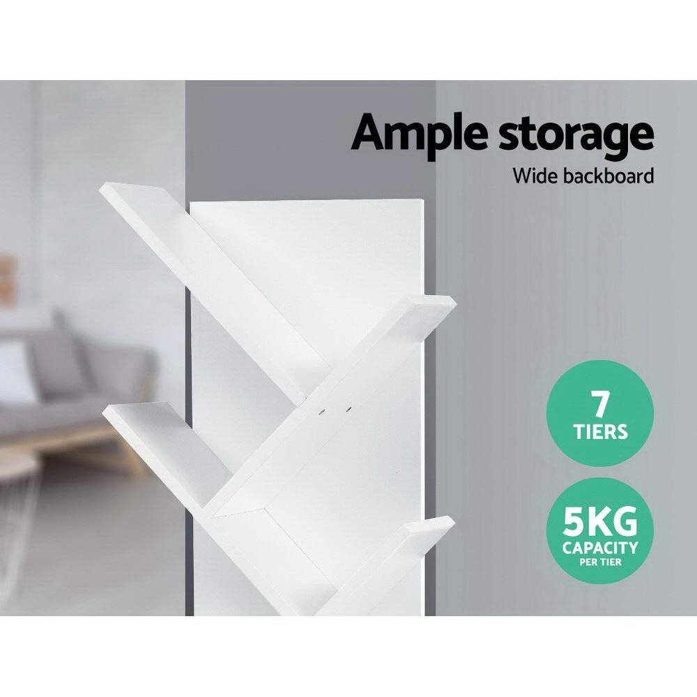 Artiss Tree Bookshelf 7 Tiers - ECHO White - FURNI-E-SHELF-7T-WH Artiss Tree Bookshelf 7 Tiers - ECHO White - Image 7