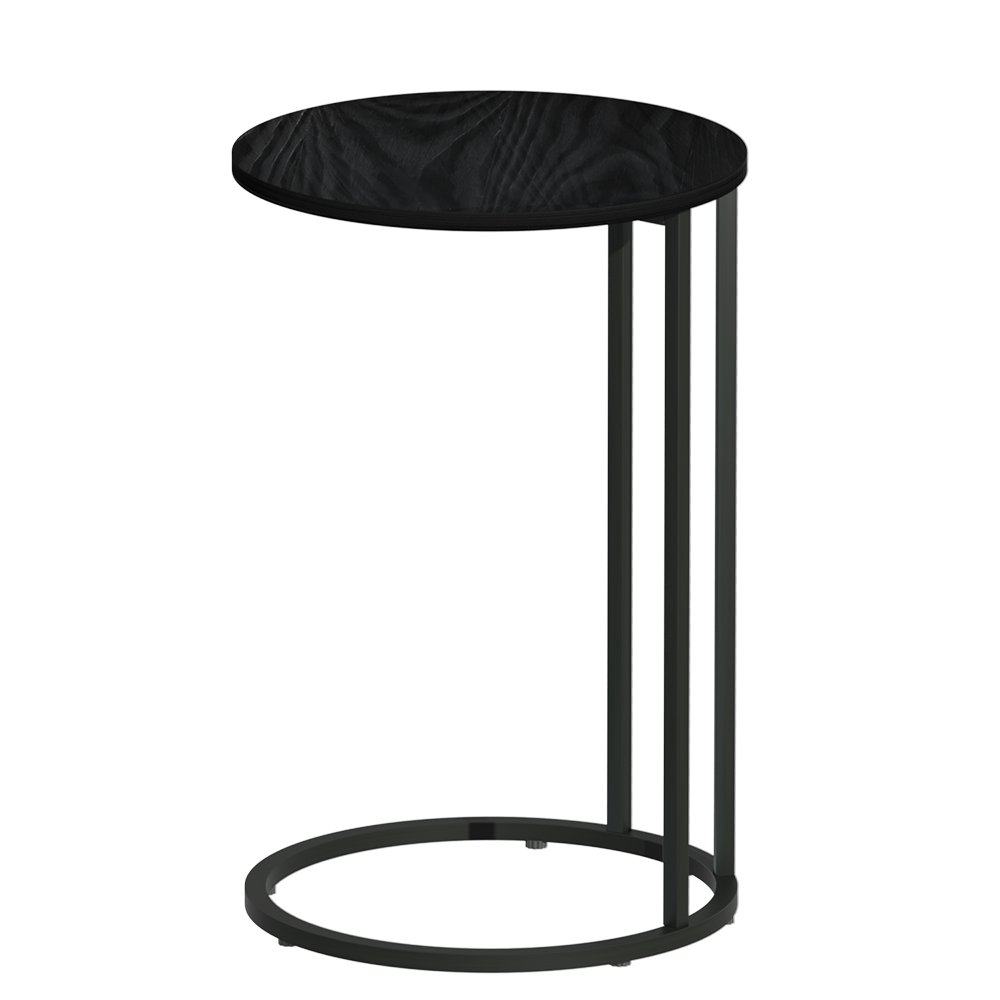 Artiss Coffee Table Side Table Round Black Martha - FURNI-G-IND-COF-01-BK Artiss Coffee Table Side Table Round Black Martha - Image 7