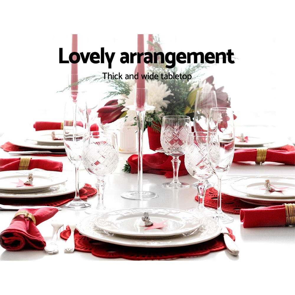 Artiss Dining Table Rectangular 4 Seater 120CM White Natu - FURNI-N-TAB120-WH Artiss Dining Table Rectangular 4 Seater 120CM White Natu - Image 4