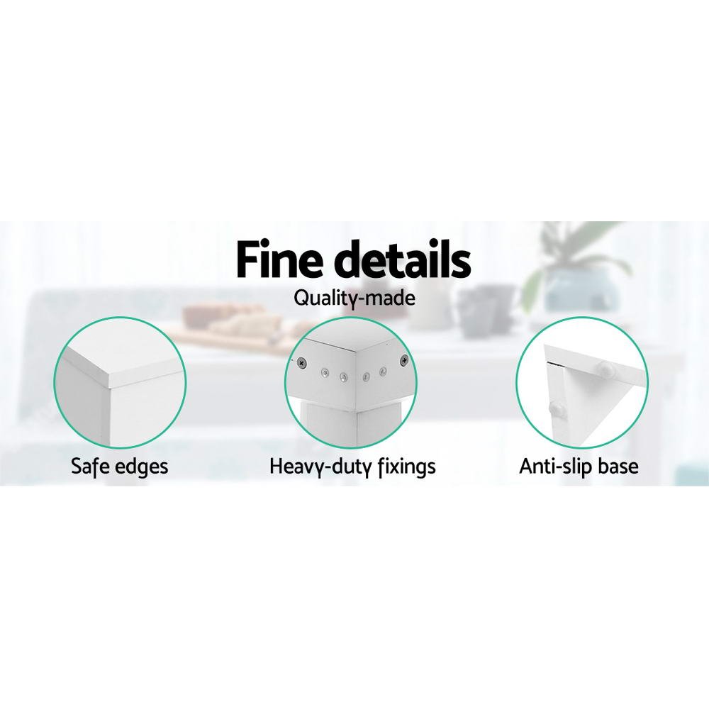 Artiss Dining Table Rectangular 4 Seater 120CM White Natu - FURNI-N-TAB120-WH Artiss Dining Table Rectangular 4 Seater 120CM White Natu - Image 6
