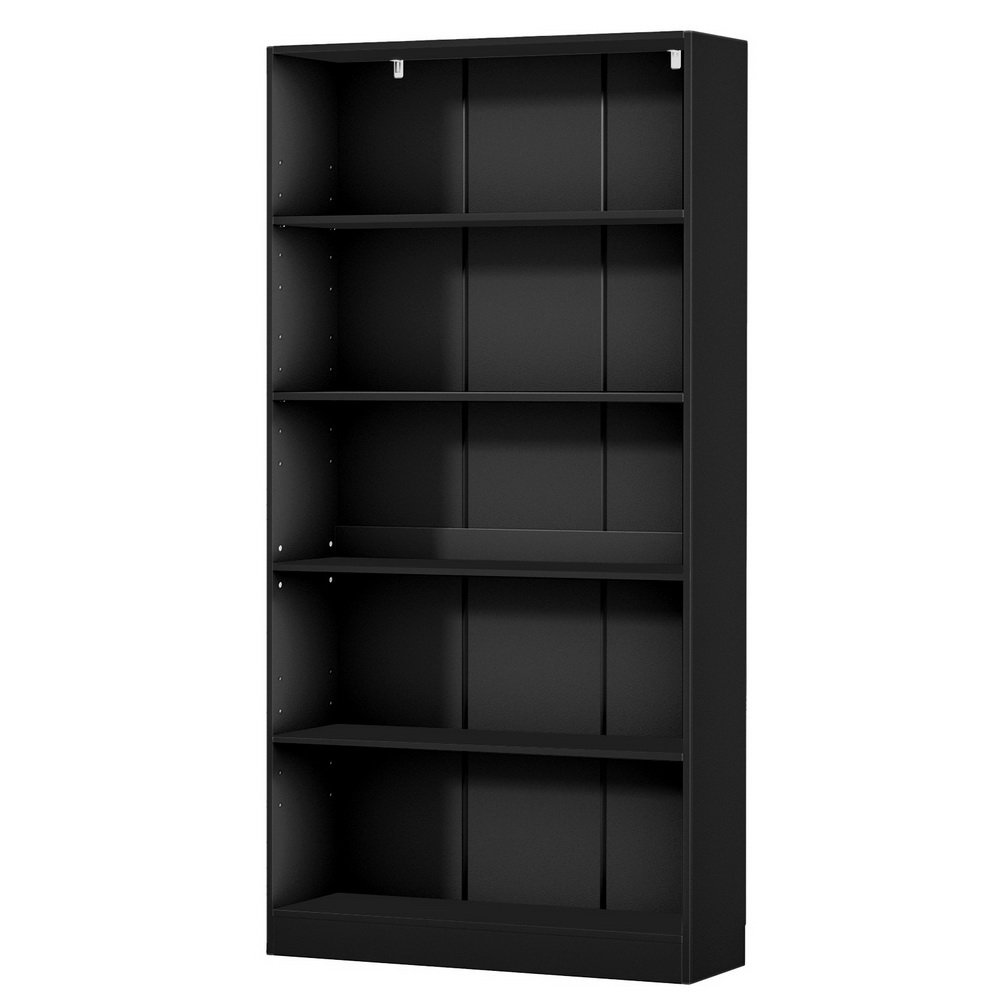 Artiss Bookshelf 5 Tiers ANTON Black - FURNI-Q-BSHELF-04-BK-AB Artiss Bookshelf 5 Tiers ANTON Black - Image 3