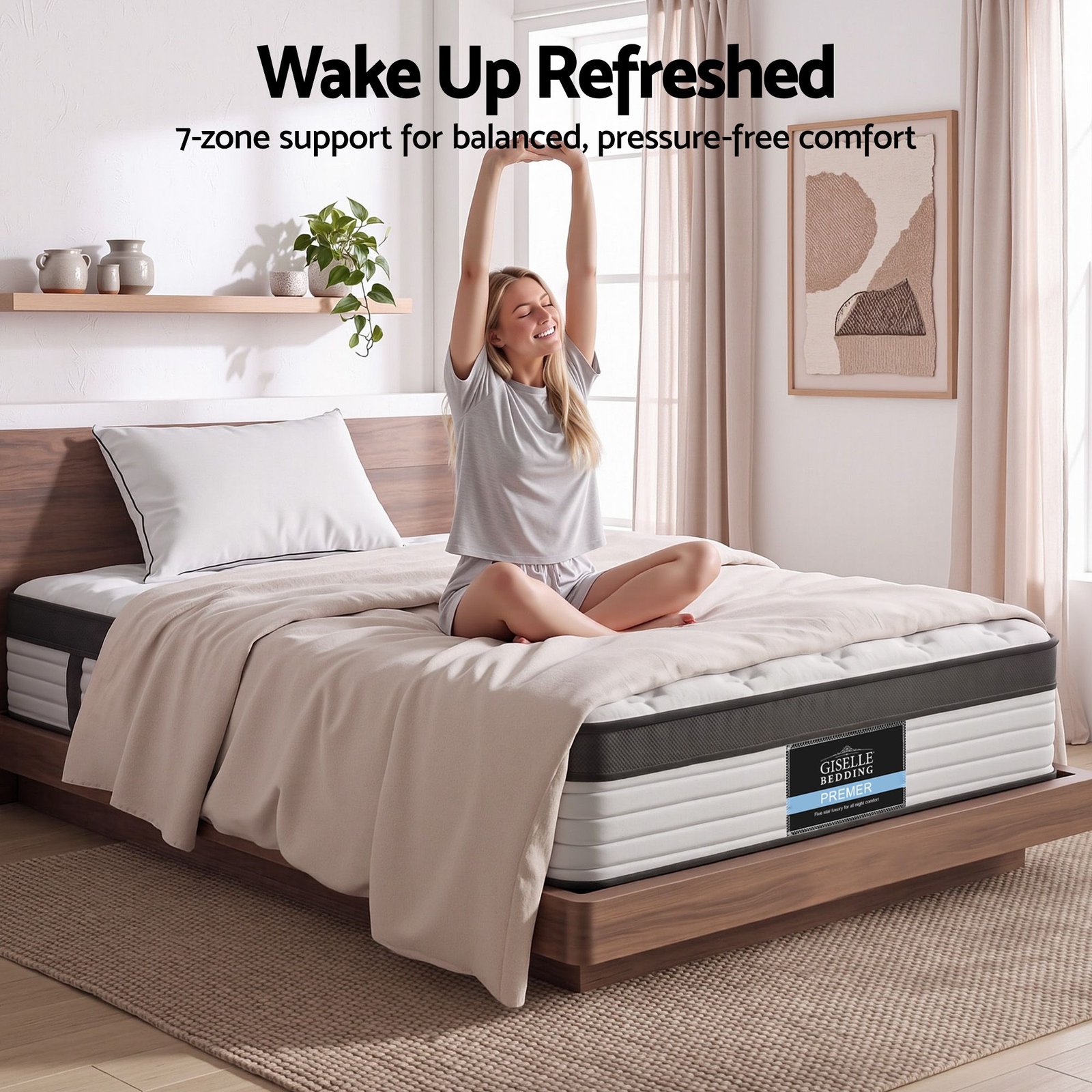 Giselle Bedding 31cm Mattress Euro Top King Single - MATTRESS-B-BET-KS Giselle Bedding 31cm Mattress Euro Top King Single - Image 6
