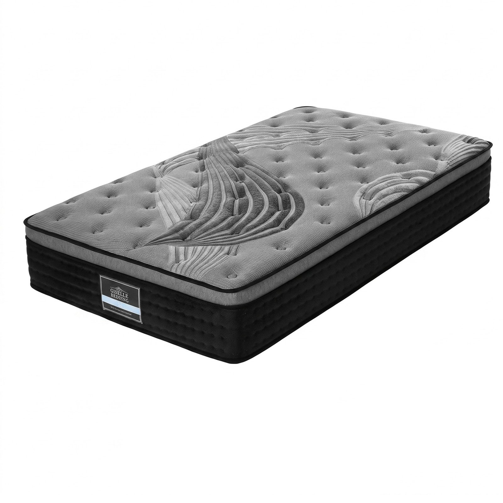 Giselle Bedding 34cm Mattress Bamboo Cover King Single - MATTRESS-BLACK-KS Giselle Bedding 34cm Mattress Bamboo Cover King Single - Image 11