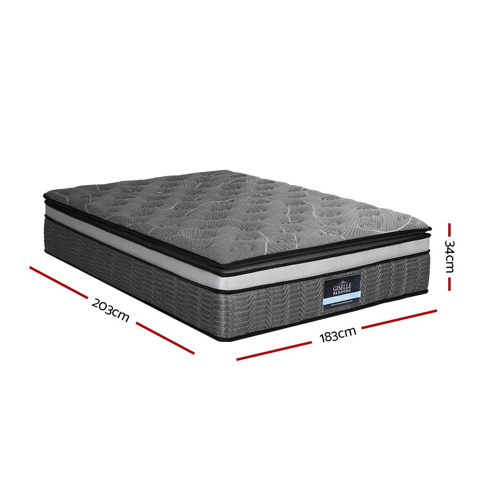 Giselle Bedding 34cm Mattress Double Layer Pocket Spring King - MATTRESS-MINI-PS-K Giselle Bedding 34cm Mattress Double Layer Pocket Spring King - Image 3
