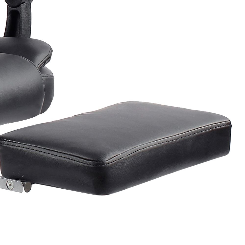 Artiss 8 Point Massage Office Chair PU Leather Footrest Black - MOC-9MJ-BK-COMBO Artiss 8 Point Massage Office Chair PU Leather Footrest Black - Image 7