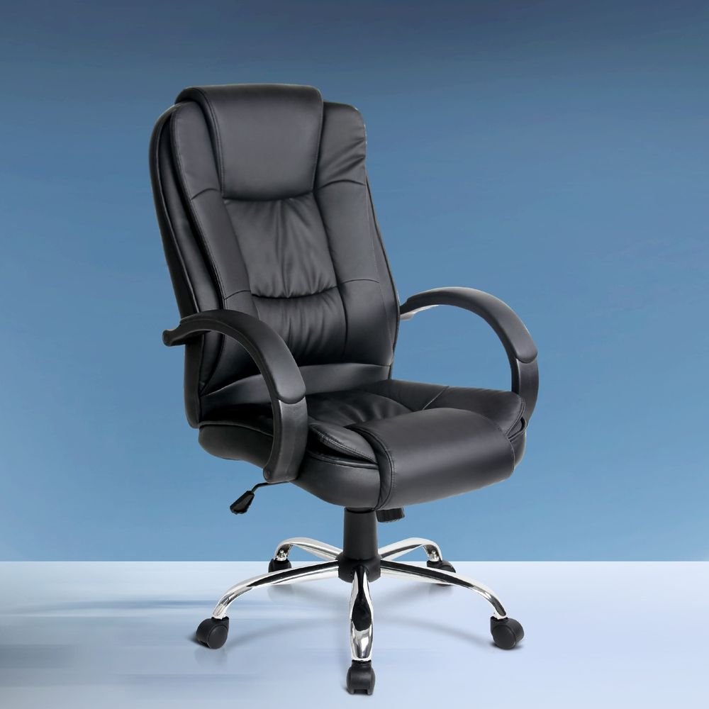 Artiss Executive Office Chair Leather Tilt Black - OCHAIR-G-9127-BK Artiss Executive Office Chair Leather Tilt Black - Image 10