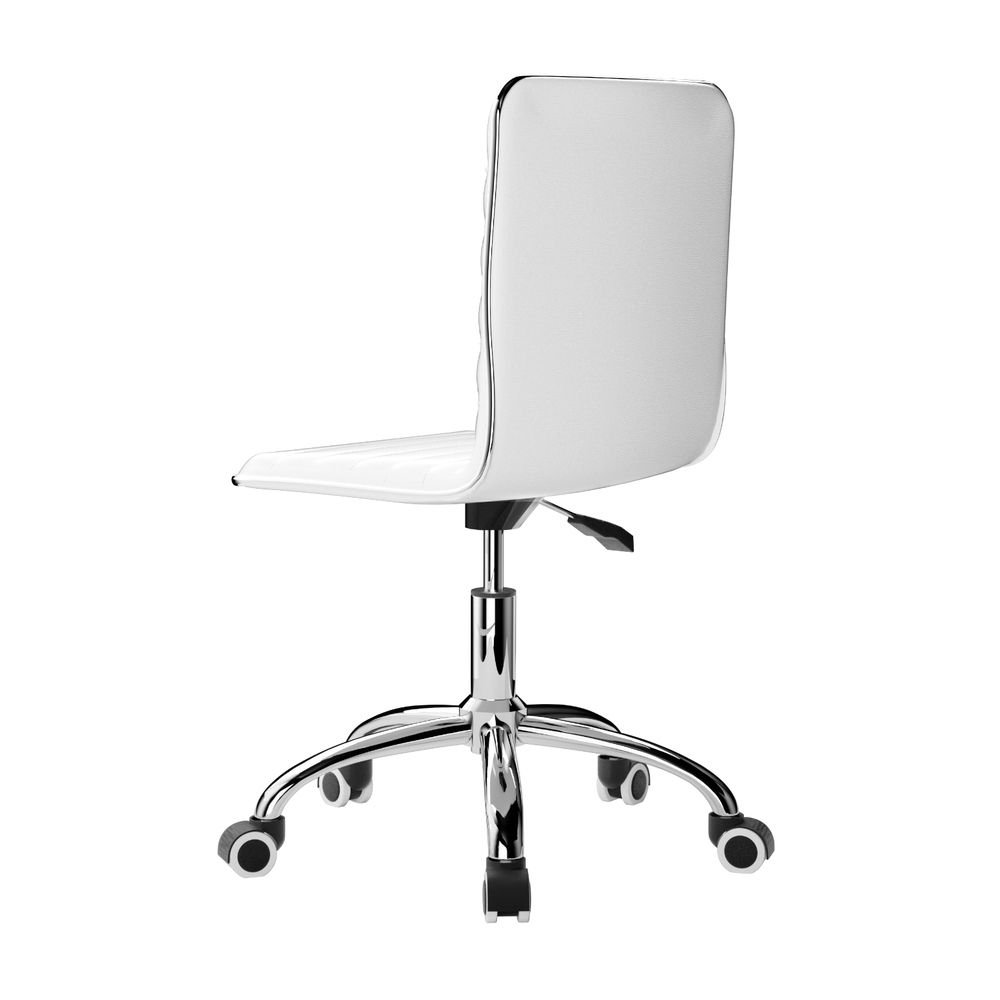 Artiss Office Chair Conference Chairs PU Leather Low Back White - OCHAIR-K-REPL-WH Artiss Office Chair Conference Chairs PU Leather Low Back White - Image 3