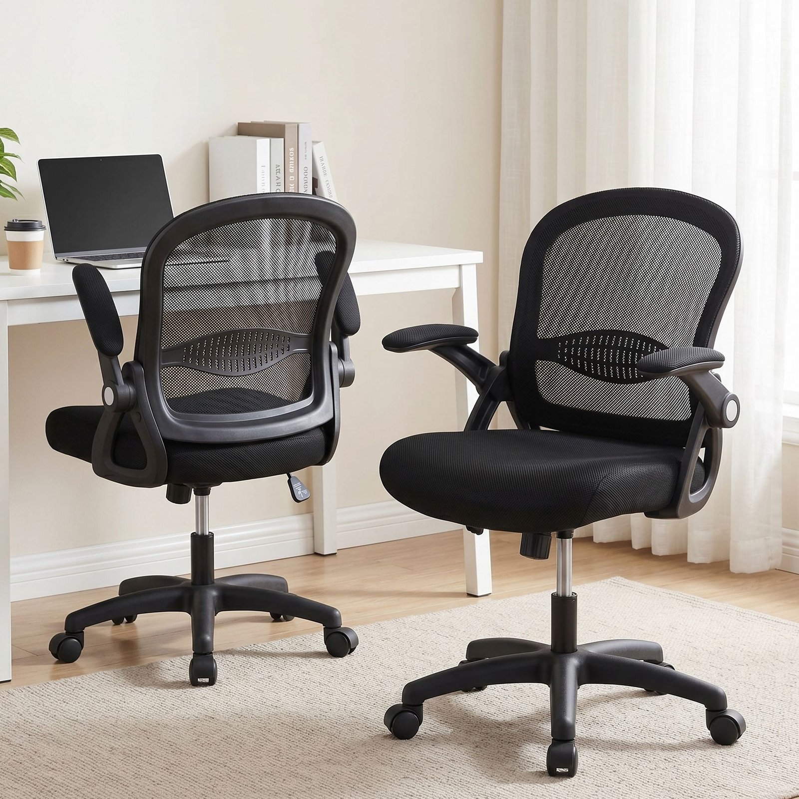 Artiss Mesh Office Chair Computer Gaming Desk Chairs Work Study Mid Back - OCHAIR-L-2013-BK Artiss Mesh Office Chair Computer Gaming Desk Chairs Work Study Mid Back - Image 10