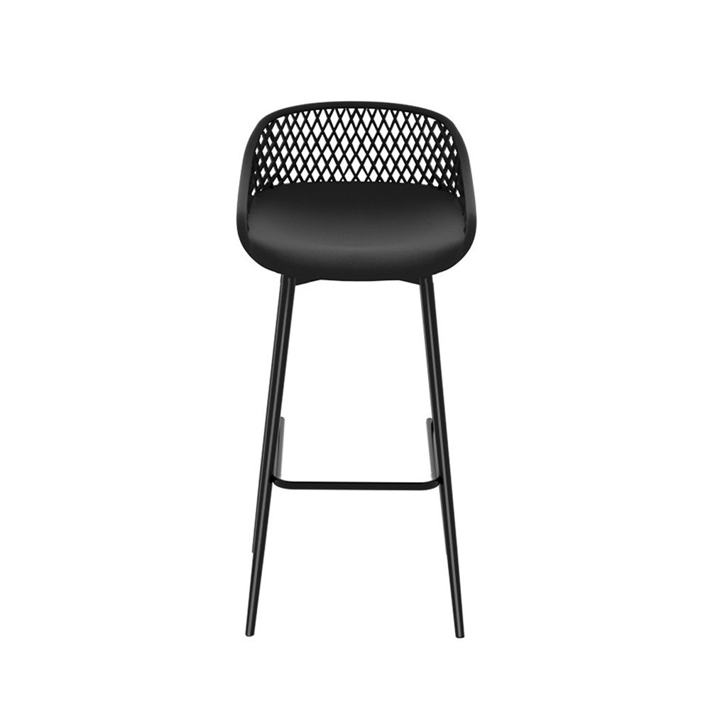 Gardeon 2x Outdoor Bar Stools Plastic Black - ODF-BA-CHAIR-PP-2X Gardeon 2x Outdoor Bar Stools Plastic Black - Image 3