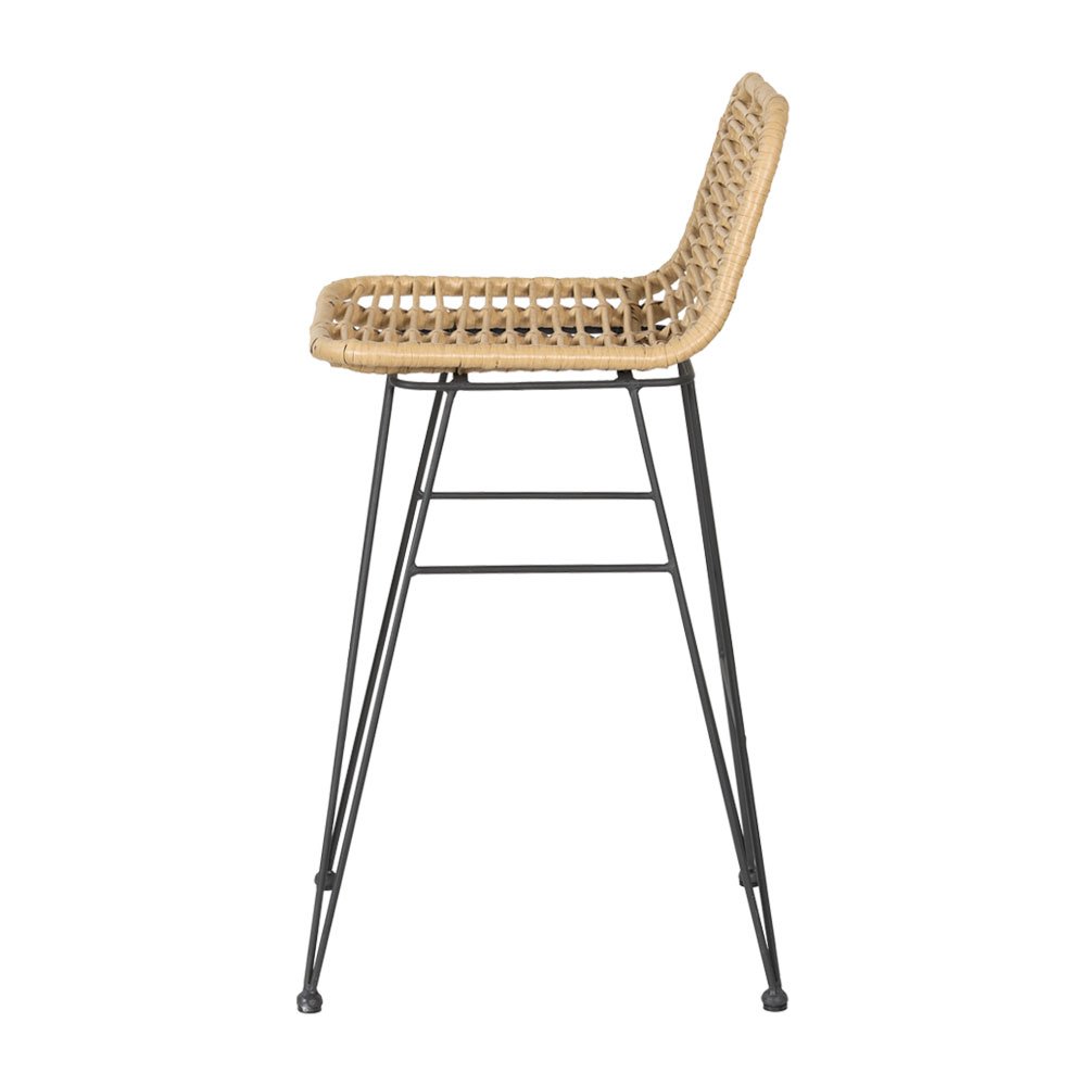 Gardeon 2x Outdoor Bar Stools Rattan Nature - ODF-BA-TW-RATTAN-NA-X2 Gardeon 2x Outdoor Bar Stools Rattan Nature - Image 4