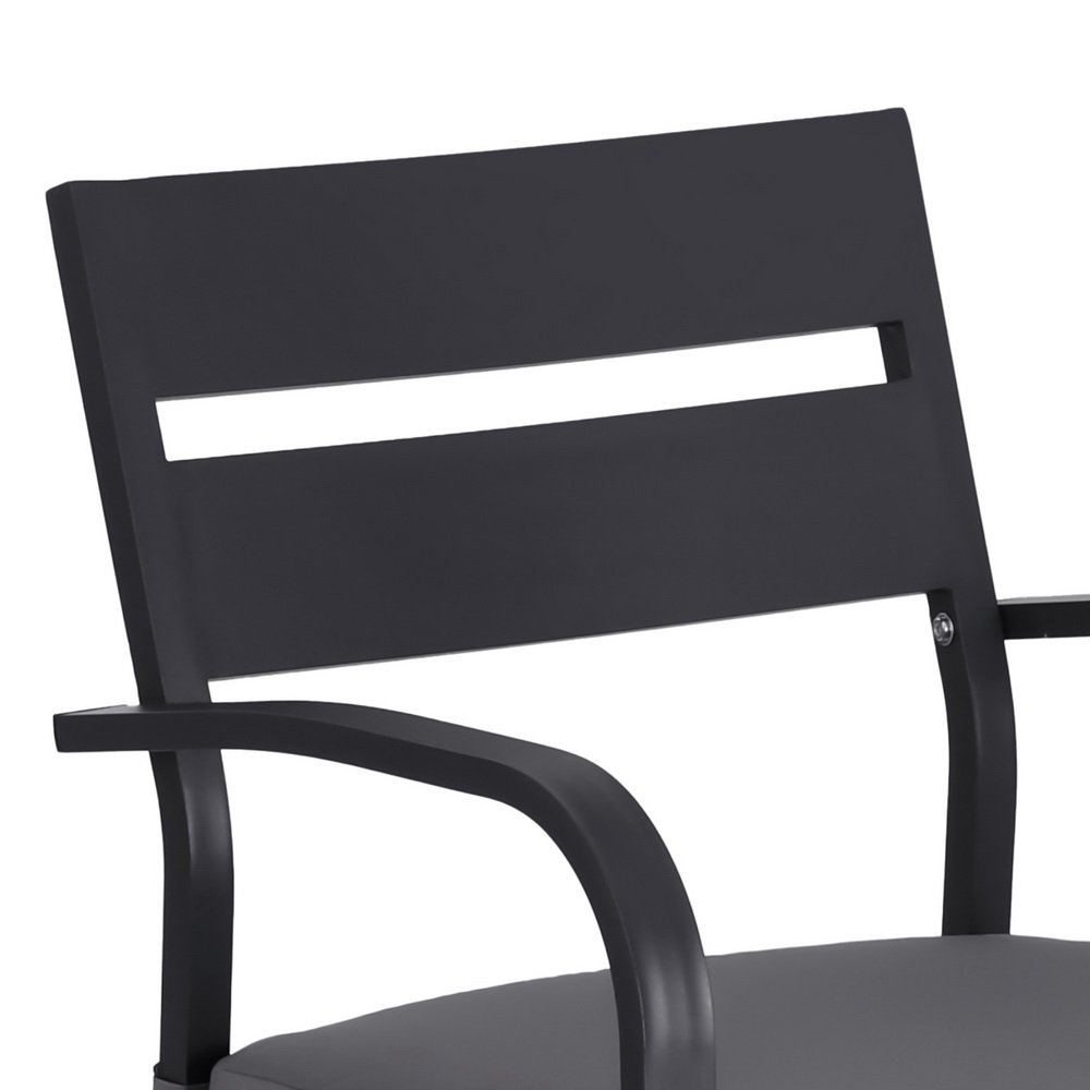 Gardeon Outdoor Bar Set 5-Piece Patio Dining Chairs Aluminium Table Stools - ODF-BARSET-BK-5SET-AB Gardeon Outdoor Bar Set 5-Piece Patio Dining Chairs Aluminium Table Stools - Image 4