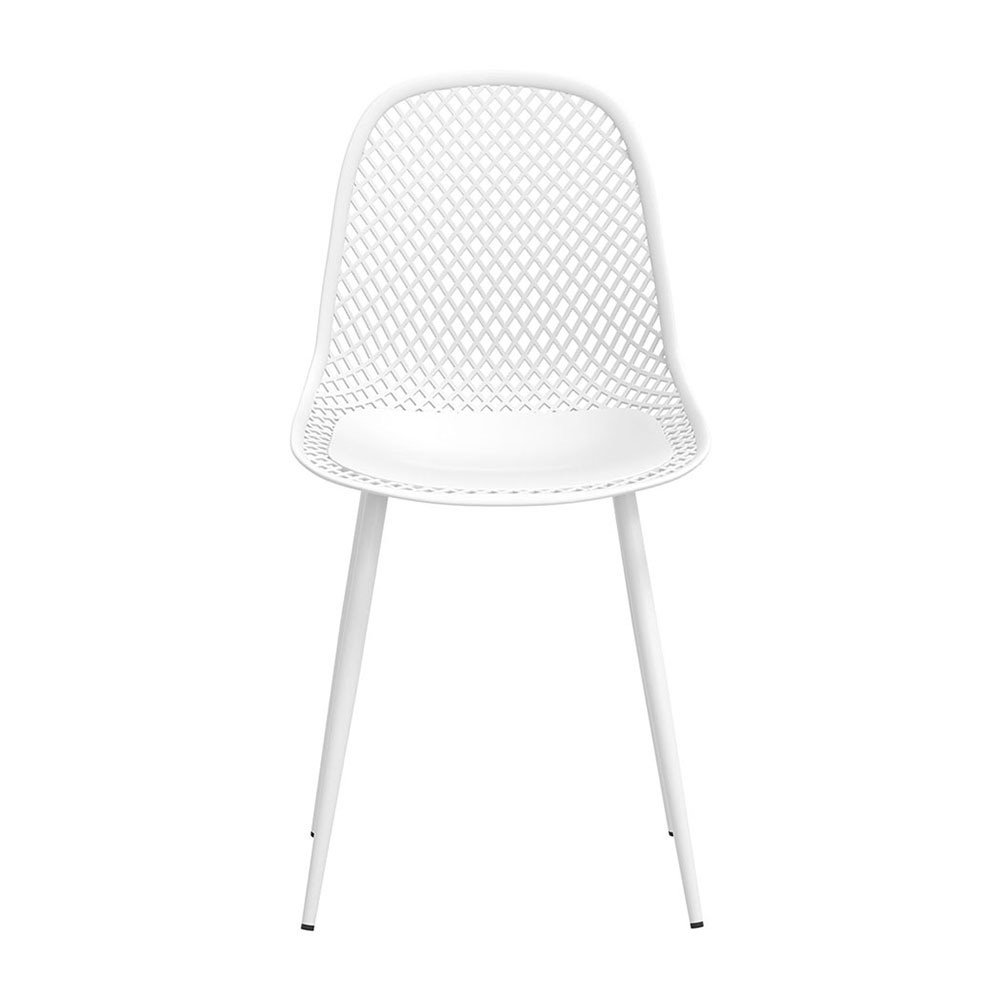 Gardeon 4PC Outdoor Dining Chairs PP Lounge Chair Patio Garden Furniture White - ODF-CHAIR-PP210-WH-4X Gardeon 4PC Outdoor Dining Chairs PP Lounge Chair Patio Garden Furniture White - Image 3