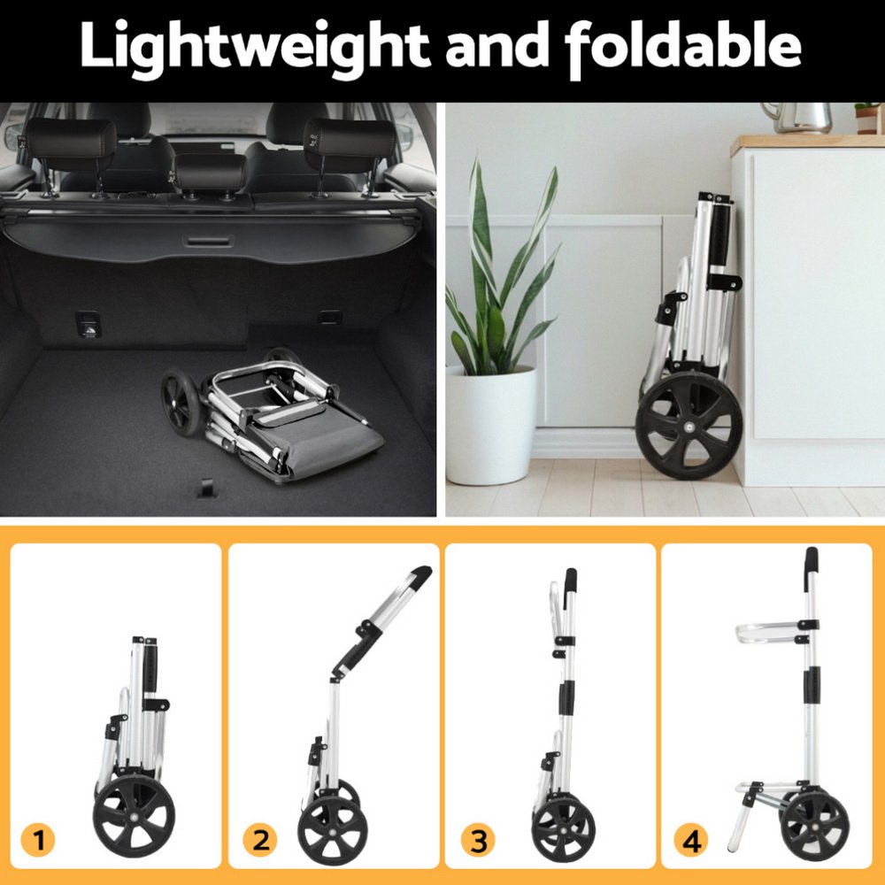 Emajin Shopping Trolley Cart 45KG Foldable Grey - ST-45L-OX-GR Emajin Shopping Trolley Cart 45KG Foldable Grey - Image 5