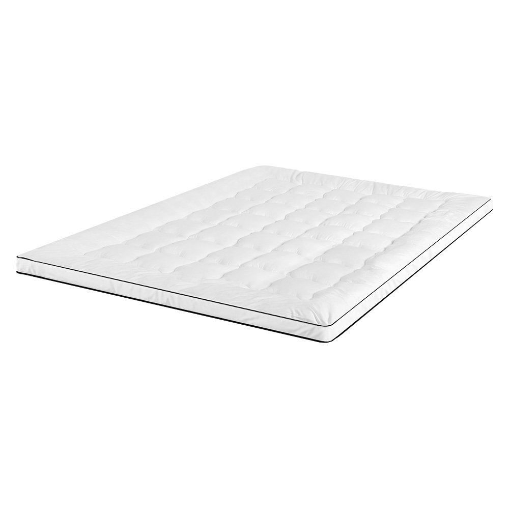 Giselle Bedding Pillowtop Mattress Topper 5cm Thick Mattress Pad for Back Pain Relief & Old Beds Machine Washable 500GSM Breathable Protector King - TOPPER-MF-K Giselle Bedding Pillowtop Mattress Topper 5cm Thick Mattress Pad for Back Pain Relief & Old Beds Machine Washable 500GSM Breathable Protector King - Image 7