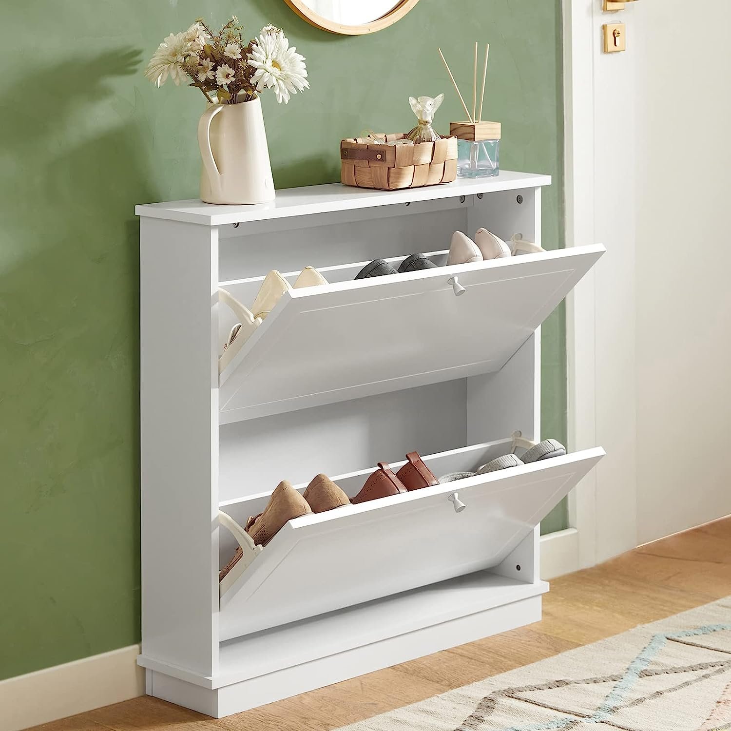 2 Drawer Shoe Cabinet Storage Unit - V178-71884 2 Drawer Shoe Cabinet Storage Unit - Image 2
