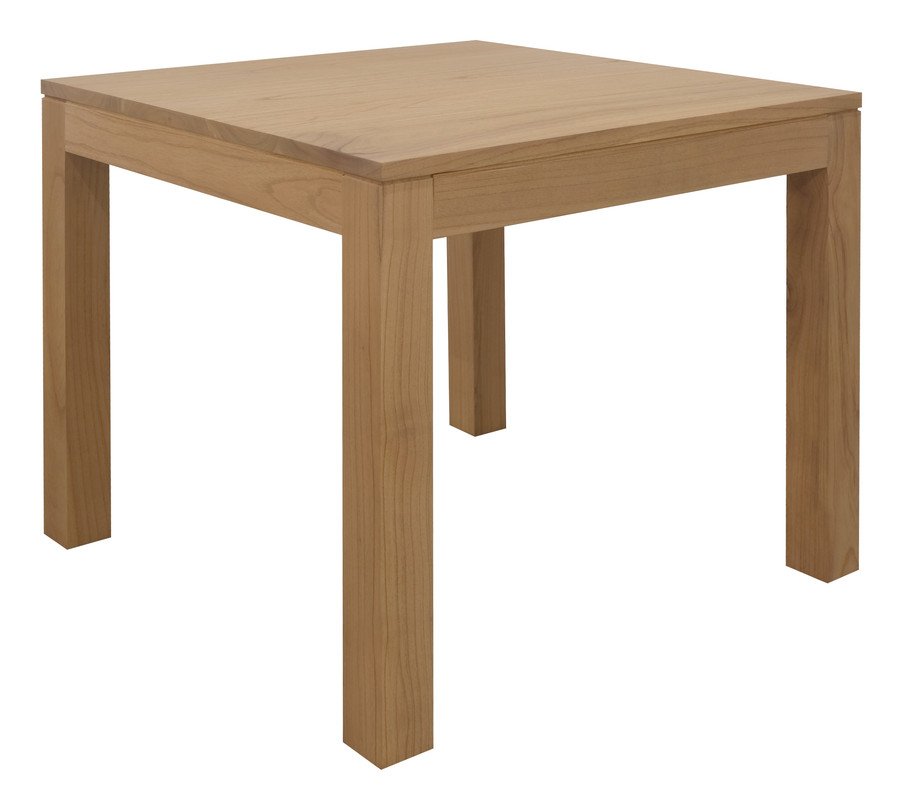 Amsterdam Solid Mindi Timber Dining Table 90 x 90 cm (Natural) - V199-DT9090TAMDNI Amsterdam Solid Mindi Timber Dining Table 90 x 90 cm (Natural)